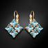 Auskari "Kristāla Viesuļvētra (Aquamarine Blue)" ar Swarovski™ kristāliem